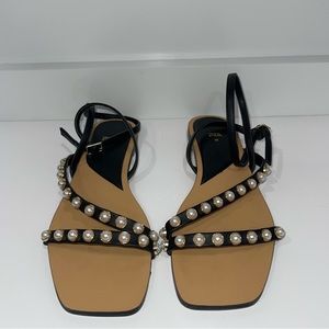 Zara Pearl Sandal Size 6